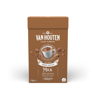 Van Houten Ground Milk Chocolate - milk - 750 grams