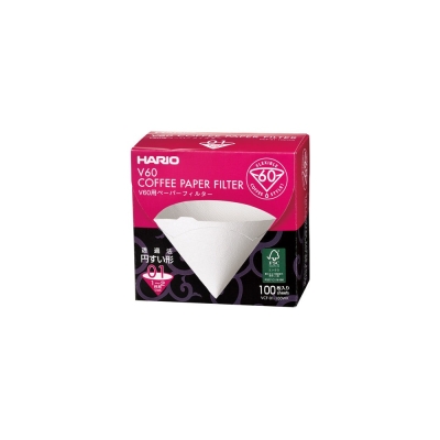 Hario V60 coffee filters - size 01 colour white (VCF-01-100WK) - 100 pieces
