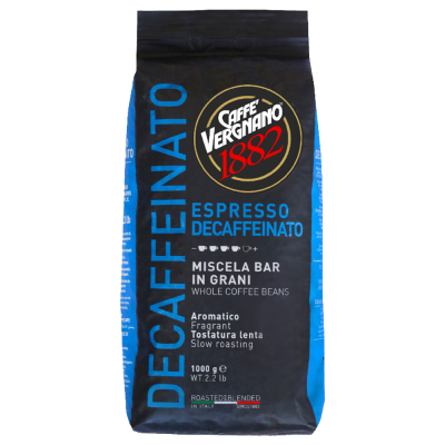 Caffè Vergnano 1882 Espresso Decaffeinato - coffee beans - 1 kilo