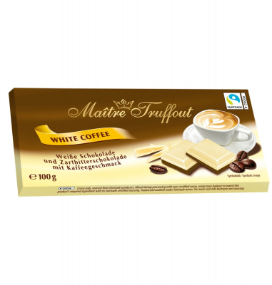 White coffee Chocolate - Light-sweet chocolate with coffee flavor - 100 grams