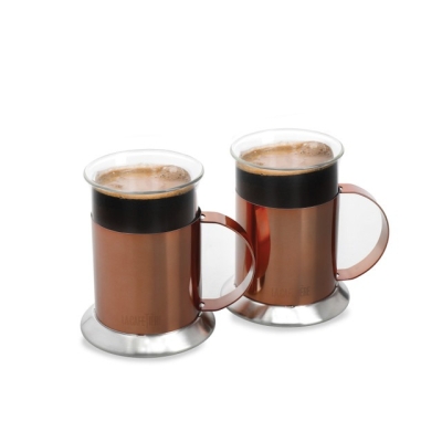 La Cafetière - Copper Coffee Mugs - 2 pieces