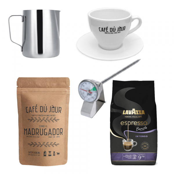 Startpakket - Cappuccino - accessoires en 4 kilo koffiebonen