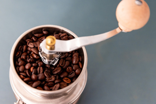 La Cafetière - coffee grinder / bean grinder - Copper & stainless steel