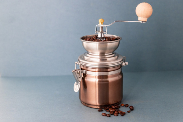 La Cafetière - coffee grinder / bean grinder - Copper & stainless steel
