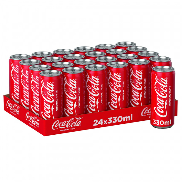 Coca Cola 330 ml. slim-can / tray 24 Cans 