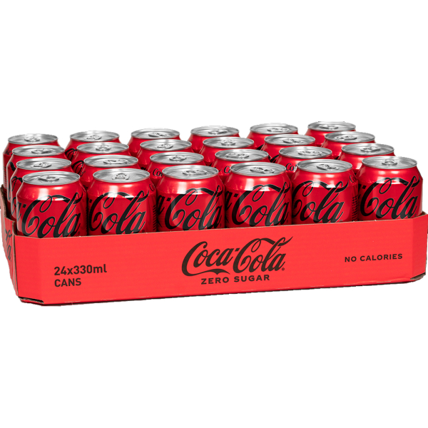 Coca Cola Zero 330 ml. / tray 24 blikken