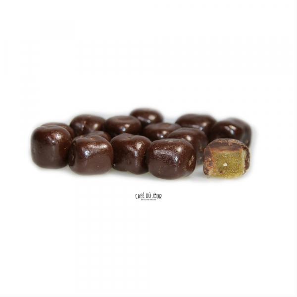 Gember in pure chocolade 250 gram