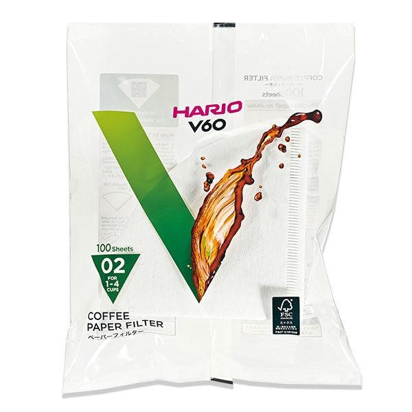 Hario V60 coffee filters - size 02 colour white (VCF-02-100W) - 100 pieces