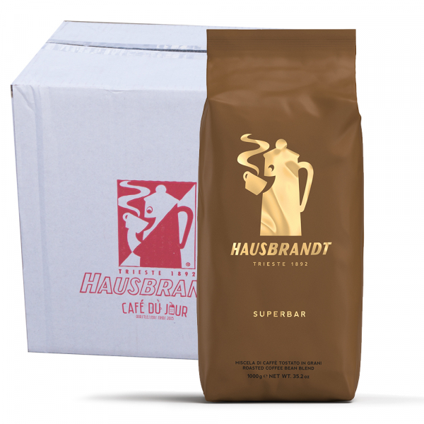 Caffè Hausbrandt Superbar coffee beans 6 x 1 kilo