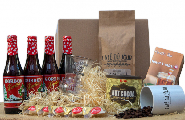 Café du Jour feestdagen geschenkpakket: Bier, Koffie, Thee, Chocolademelk