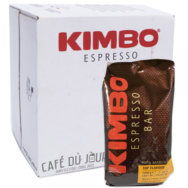 Kimbo Espresso Bar Top Flavour 100% arabica 6 x 1 KG