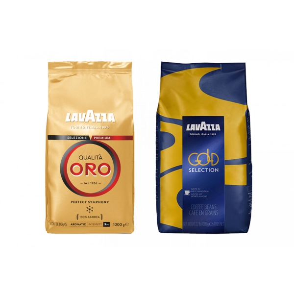 LAVAZZA - Café Espresso Qualità Oro - Café Grain - Sélection Premium - 100  % Arabica - Italien - Intensité 5 - 2 Paquets de 1 kg