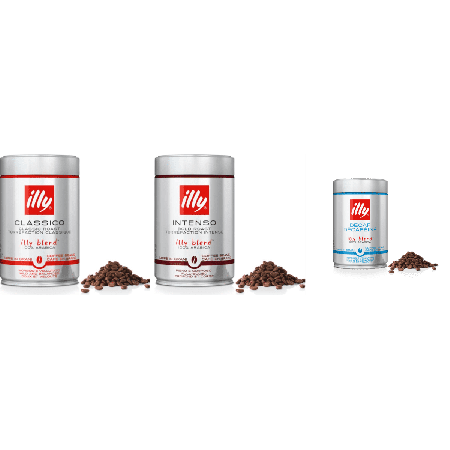 illy Espresso Tasting Pack with Decaf - coffee beans - 3 x 250 grams