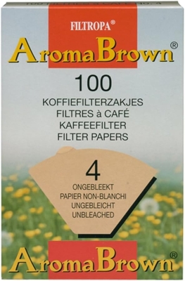 Filtropa Aroma Brown - Coffee Filters Size 4 - 100 Pieces