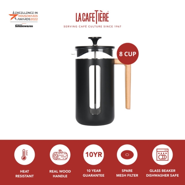 La Cafetière - Pisa Cafetiere Black - 8 cups