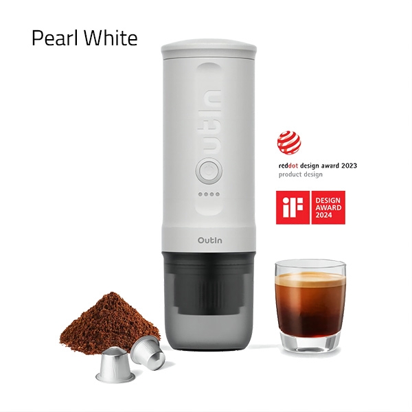 Outin Nano - portable electric espresso machine - capsules & ground coffee