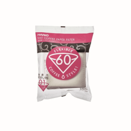Hario V60 coffee filters - size 01 colour white (VCF-01-100W) - 100 pieces