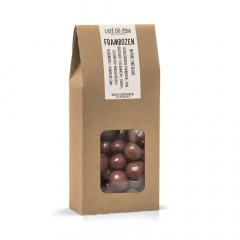 Raspberries - dark chocolate - 250 grams