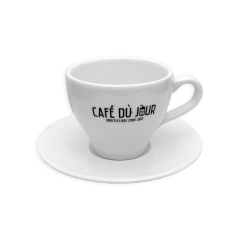 Café du Jour coffee cup and saucer