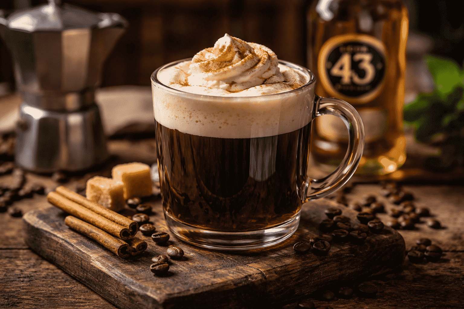 Coffee liqueur in Spanish coffee